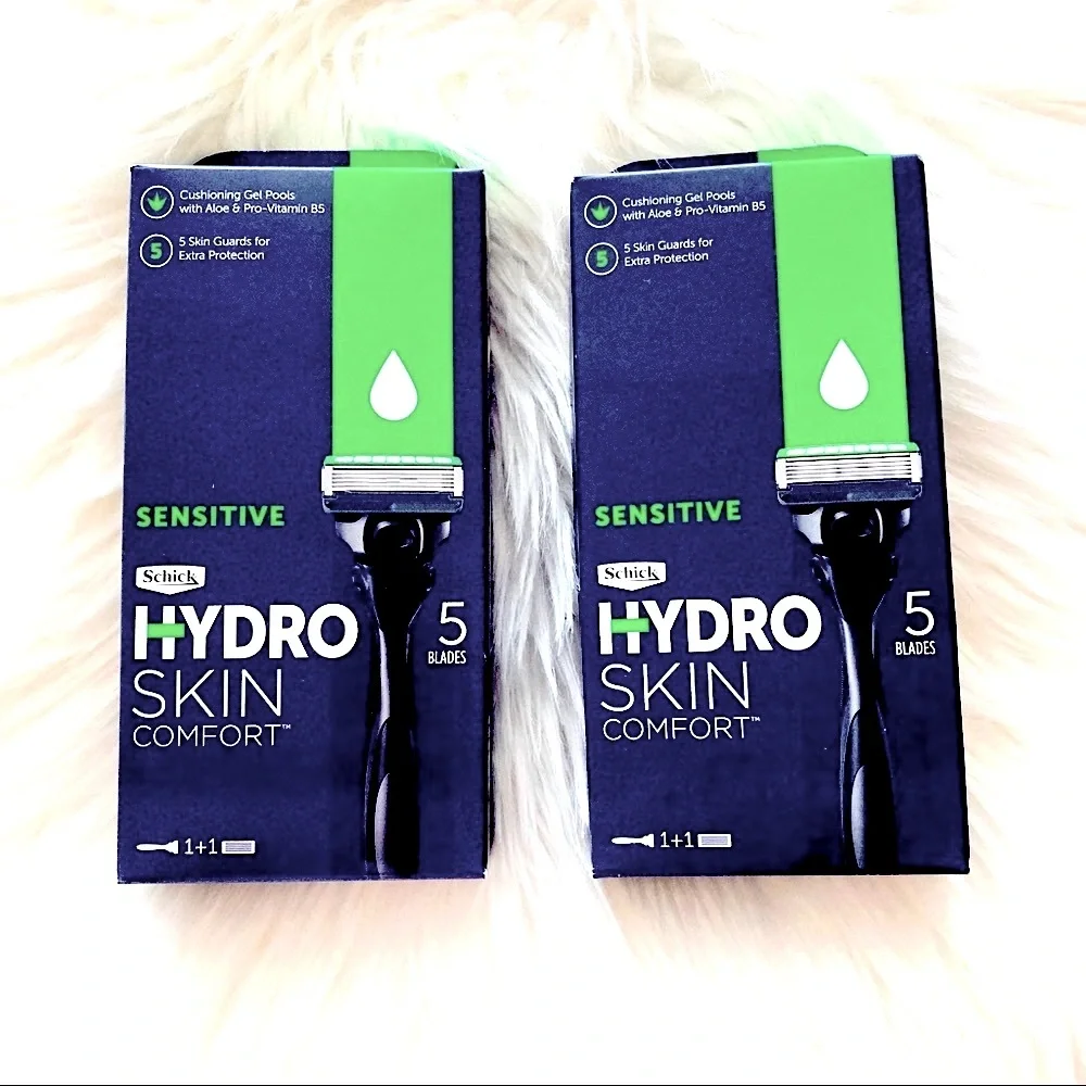 NEW Set of Two Schick Hydro 5 Skin Comfort Sensitive Shaving Razors